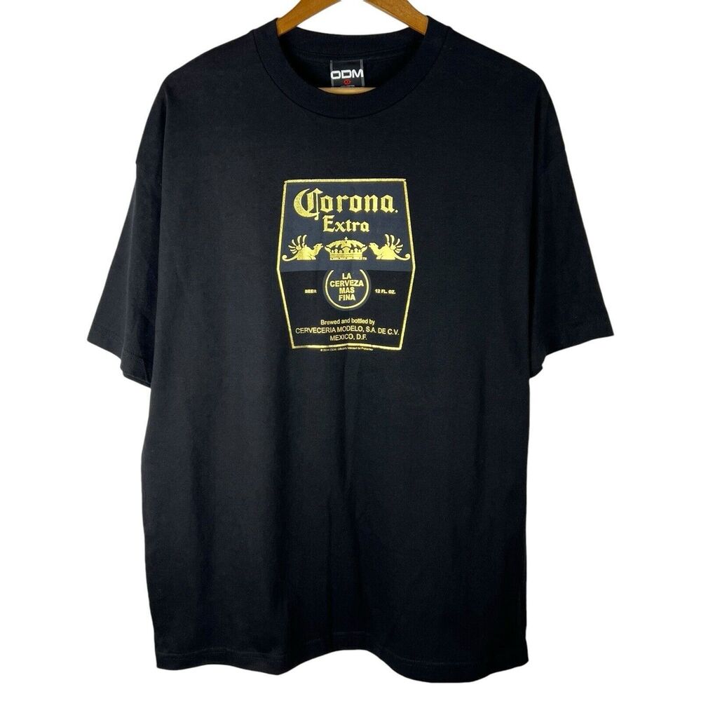 Vintage 2000s Y2K ODM Mens Sz XL Shirt Corona Extra Beer Alcohol Graphic Casual